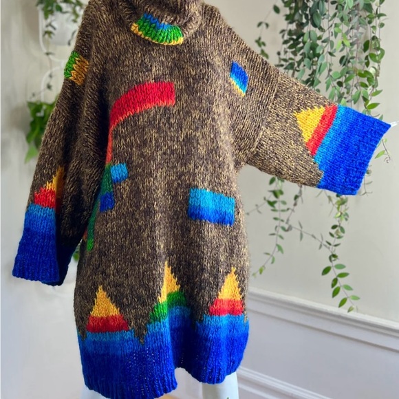 KANSAI YAMAMOTO (F/W 1977) Vintage Brown Wool Sweater/Dress | med/large/x-large - Picture 5 of 8